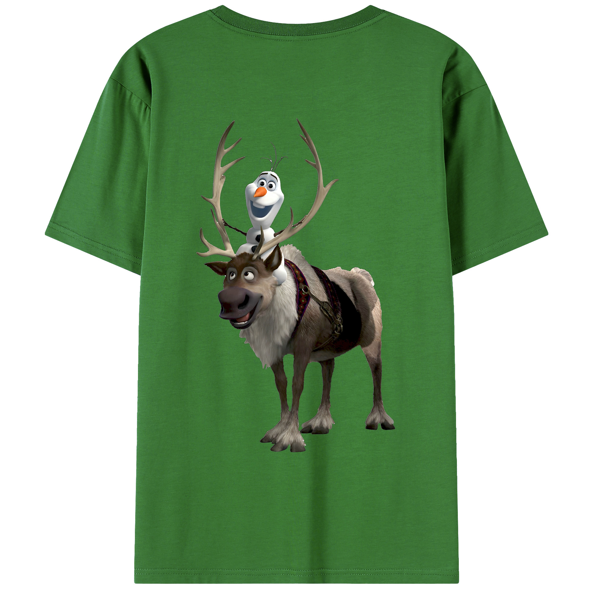 （画像用） アナと雪の女王 アンナ エルサ Frozen Anna Elsa レディース半袖Tシャツ(バックプリント)